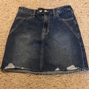 Hollister ultra Hi-Rise Distressed denim Skirt